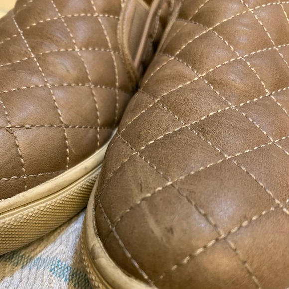 Steve Madden Ecentric Q Taupe Leather Sneakers - Picture 3 of 4